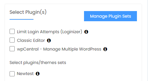 cPanel Softaculous WordPress Select Plugins